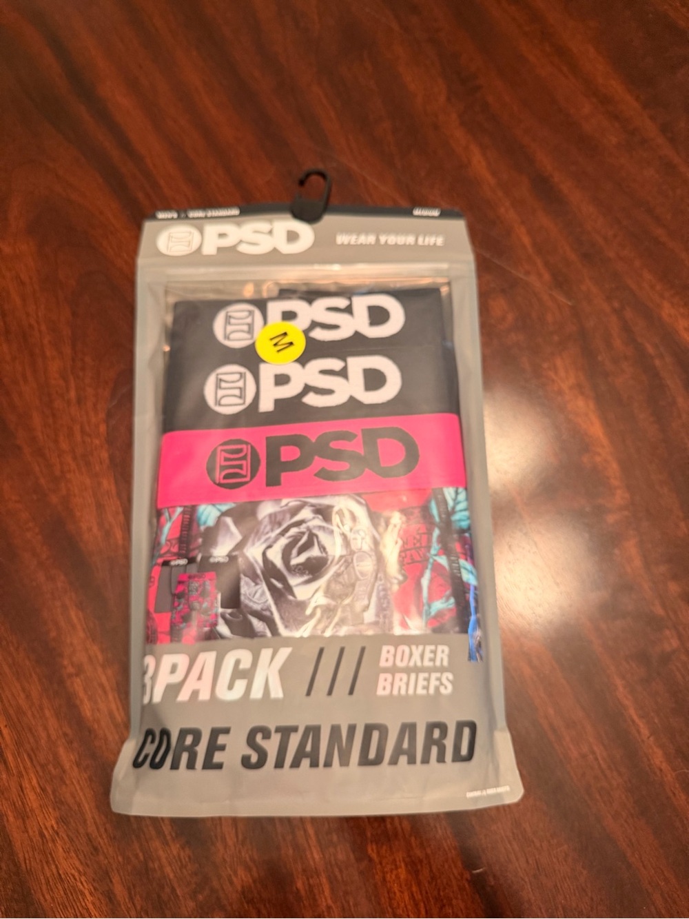 PSD 3-Pack Boxer Briefs - Black, Pink, Multicolor